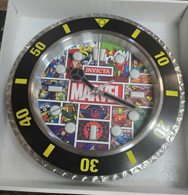 Invicta  MARVEL COMIC  Quartz Strip 14'' Wall Clock Mint Condition Fast Ship 