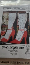 NEW  UNCUT Craft Sewing Pattern VTG Wine Tote "Girls Night Out" by The Sweet Tea
