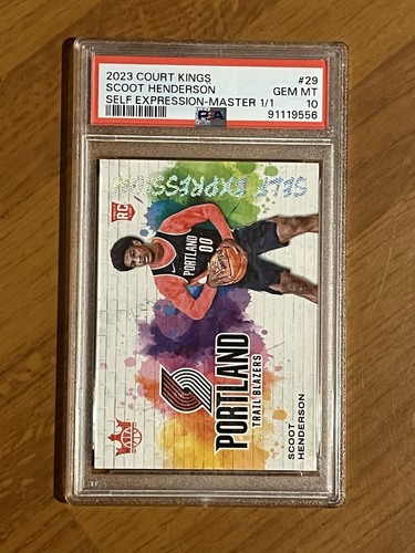 Scoot Henderson [Masterpiece] #29 2023 Panini Court Kings Self Expression card