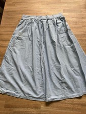 Denim Skirt VTG Light Wash Chambray XL Big Pockets Cottagecore Grunge Preppy