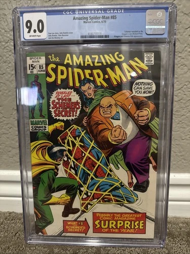 Amazing Spider-Man #85 CGC 9.0 Schamer as Kingpins son  (Marvel, 1970)