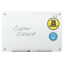 Quartet G9648w-Ab Dry Erase Board, Glass, 48 In, 96 In, No Frame Frame, White,