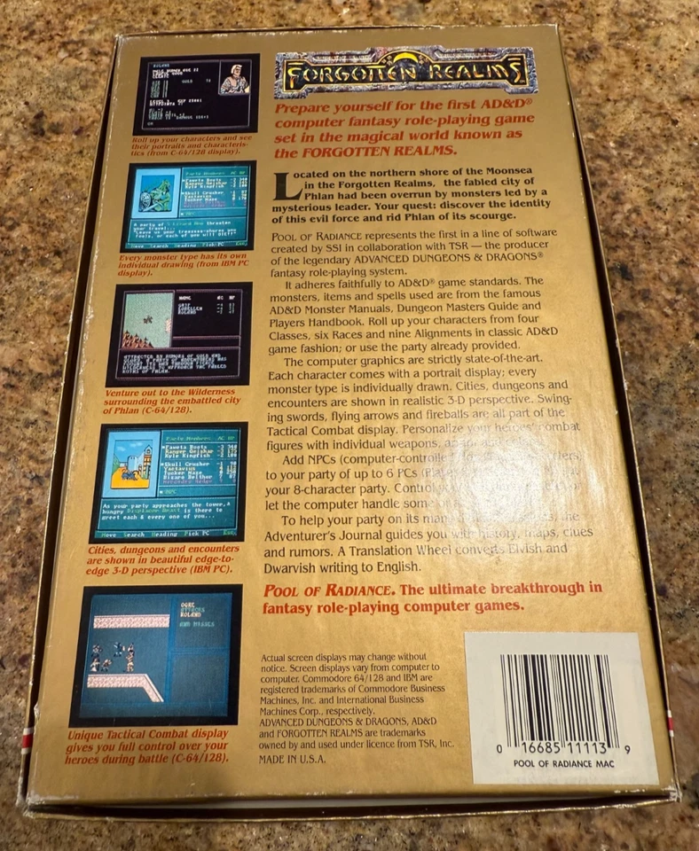 Advanced Dungeons and Dragons Pool of Radiance Apple II SSI CIB (1988) Grey Disk - Image 2 of 3