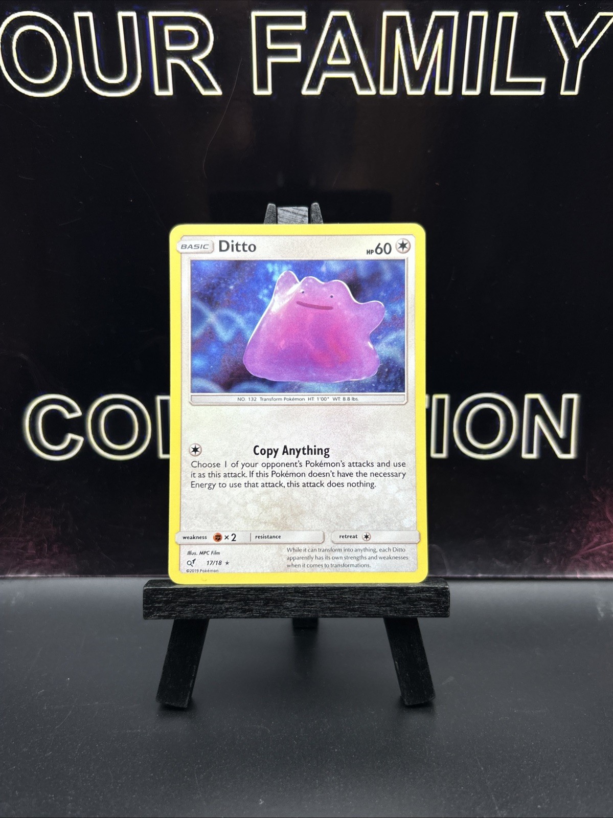 Pokemon Ditto 17/18 Detective Pikachu Holo Rare NM