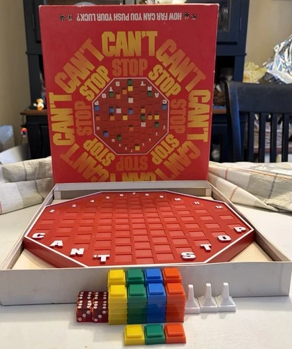 Vintage 1980 Can’t Stop Board Game No 122 Parker Brothers 100% COMPLETE xtra pcs