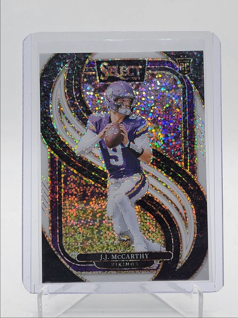 J.J. MCCARTHY 2024 SELECT PREMIER ROOKIE WHITE SPARKLE PRIZM RC Q1940