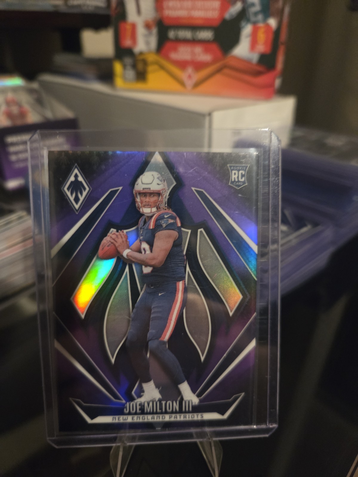 2024 Panini Phoenix - Rookies Joe Milton III #205 Purple Fade (RC)