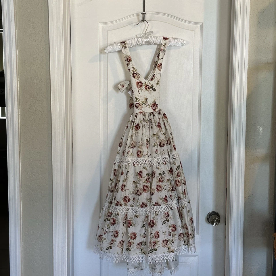  Dollcake Ever After Halter Frock 5 NWT Floral Lace Maxi Dress grown, wedding    - Image 2 of 4