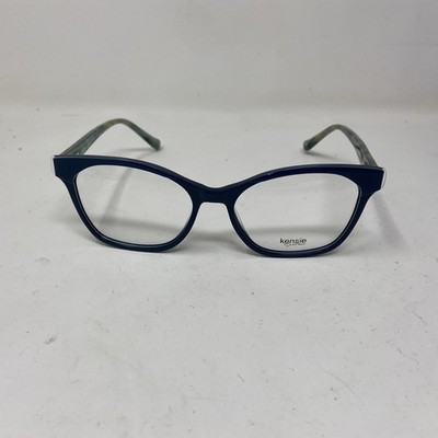 KENSIE Eyewear CALLIOPE 53-16-135 Navy Blue Green Flex Hinge SN10