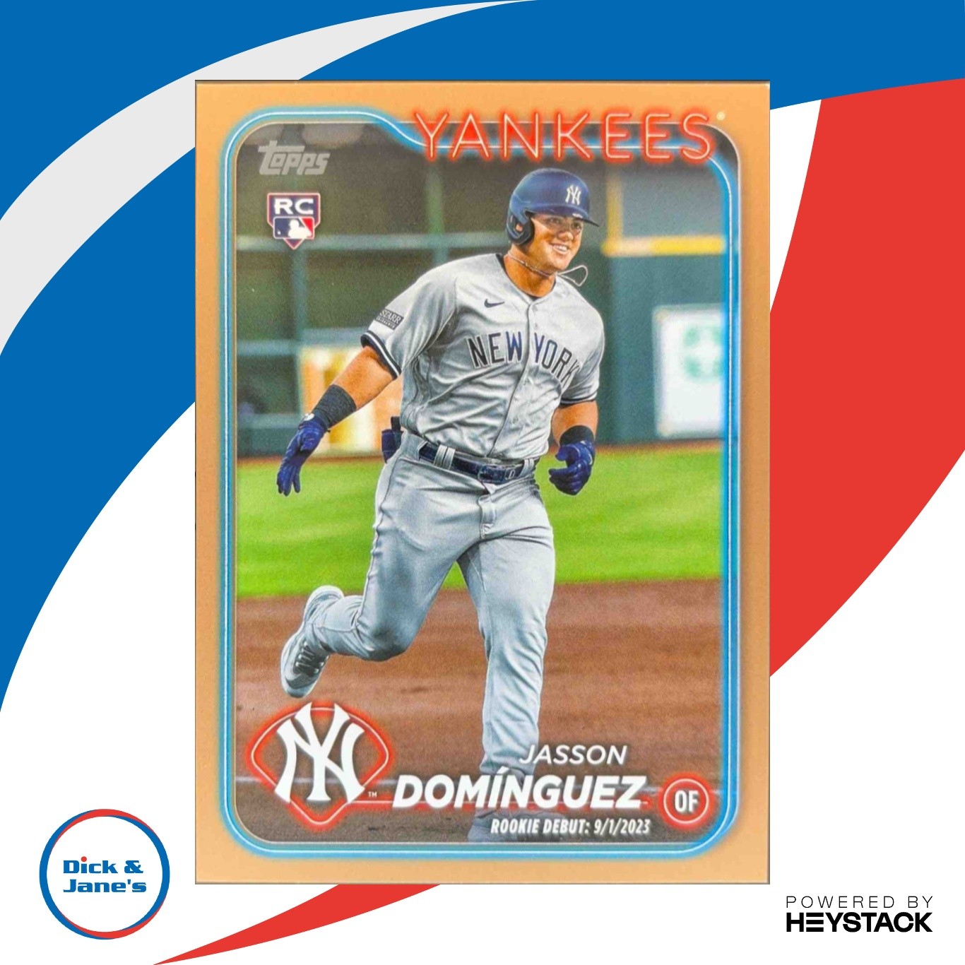 2024 Topps Update Jasson Dominguez Gold 1277/2024 #US175 RC New York Yankees