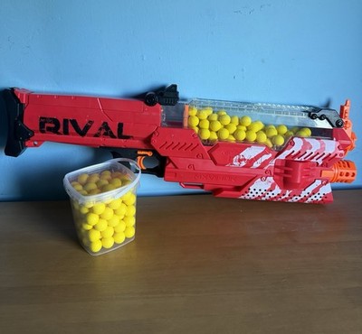 Hasbro Nerf Rival Nemesis Blaster MXVII-10K Red w/ 170+ Balls Tested Working