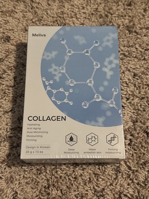 Collagen Face Mask 10-Pack Moisturizing, Anti-Wrinkle, Anti-Aging, Brightening.
