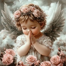 Wandbild Engel Rosen Vintage Shabby Deko Bild Wanddeko Dekofliese Wandfliese