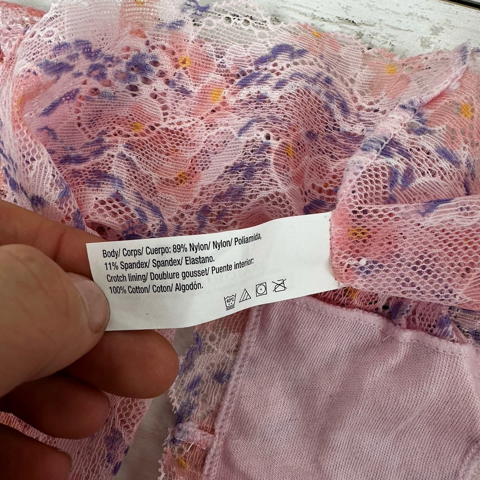 Maidenform Lujoso Encaje Niño Panty Estilo DMCLBS Talla 9/2XL Floral Rosa Foto 4 de 4