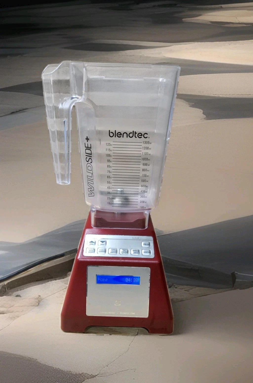 Blendtec Designer ES3 Red Professional Blender No LID 1500W 32oz LCD Ice Crusher