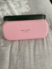 Kate Spade Sunglasses/Glasses Hard Case GREAT COLOR, PINK/ GREEN
