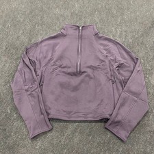 ATHLETA Altitude Fleece Lined 1/2 Zip Sweatshirt Women's Size S Purple