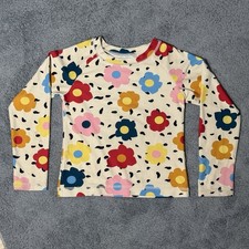 Hanna Anderson 6 - 7 Rash Guard Long Sleeve Shirt Bright Colorful Floral Stretch