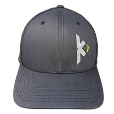 Port Authority Fitted Trucker Hat Gray XL Embroidered Mesh Back Vented Holes