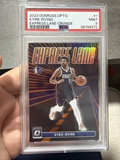 2023 DONRUSS OPTIC KYRIE IRVING EXPRESS LANE ORANGE /39 MAVERICKS #1 PSA 9