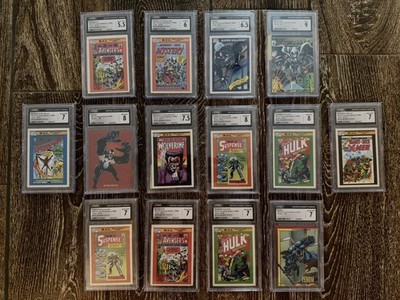 Marvel Graded CGC Lot Of 14 Cards-Avengers/Hulk/Wolverine/Venom And More.