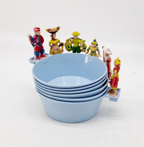6 Vintage Tastee - Freez ice cream cups with toys advertising premium
