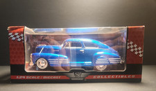New 1948 Chevrolet Aerosedan Fleetline Blue Diecast 1:24 Scale Model Toy Car