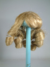 Size 6" Circumference Vintage Blond Human Hair Doll Wig Signed China LOOK