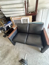 sofa set living room leather used