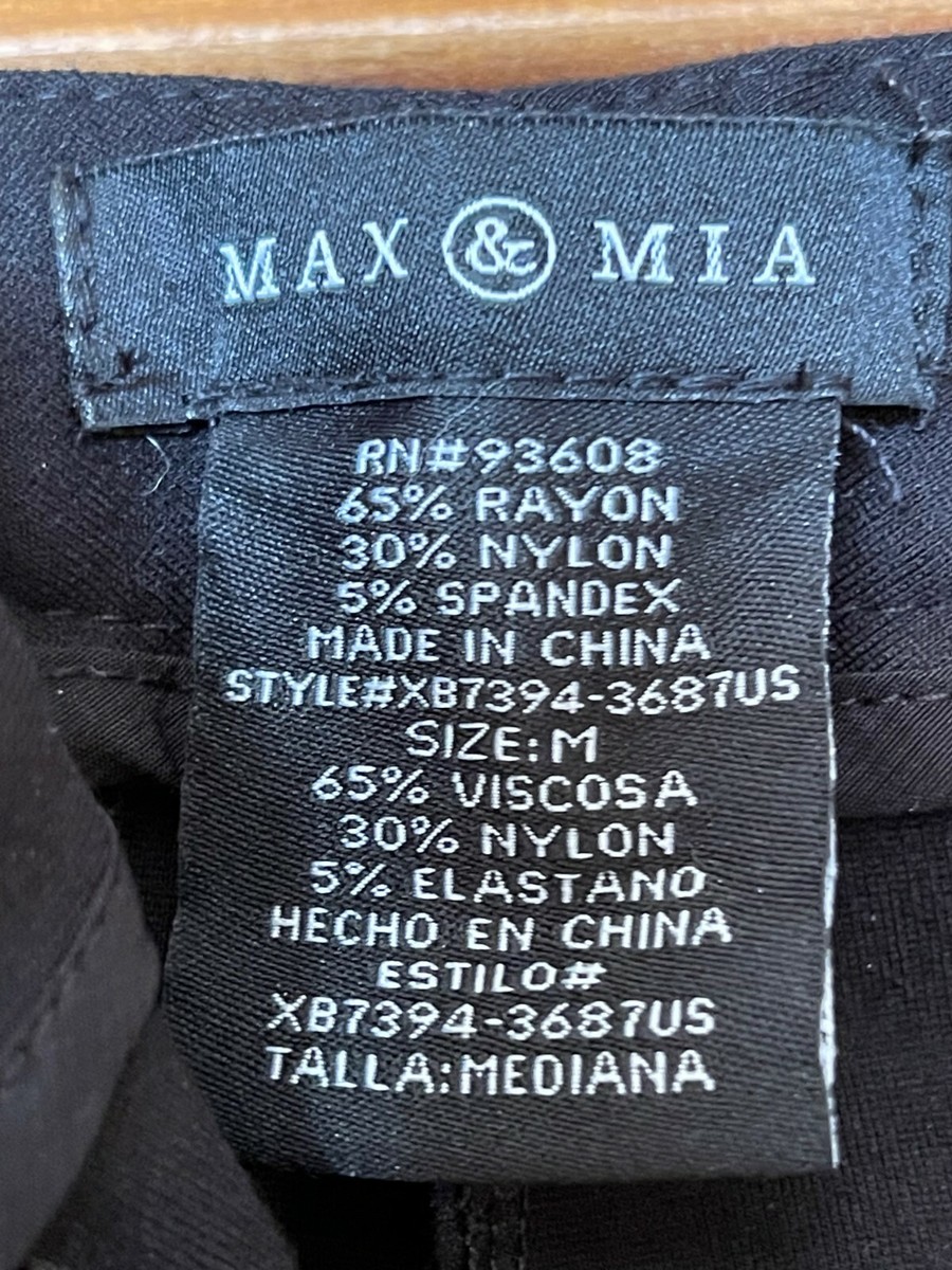 デコ MAX & MIA, WOMEN'S M, CAPRI BLACK, COTTON, NEVER WORN, LOTS OF