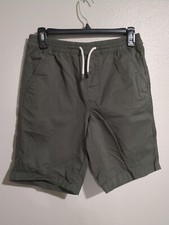 Boys Members Mark Army Green Woven Shorts Size 14/16
