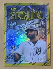 2023 Topps Finest Flashbacks Riley Greene RC #186 Refractor Protector 04/10