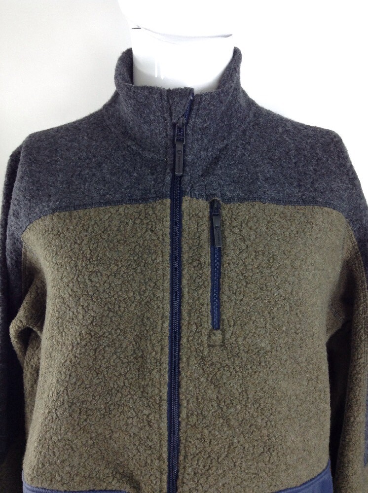 SmartWool Men Anchor Line Sherpa Full Zip Jacket Olive Medium 16317023