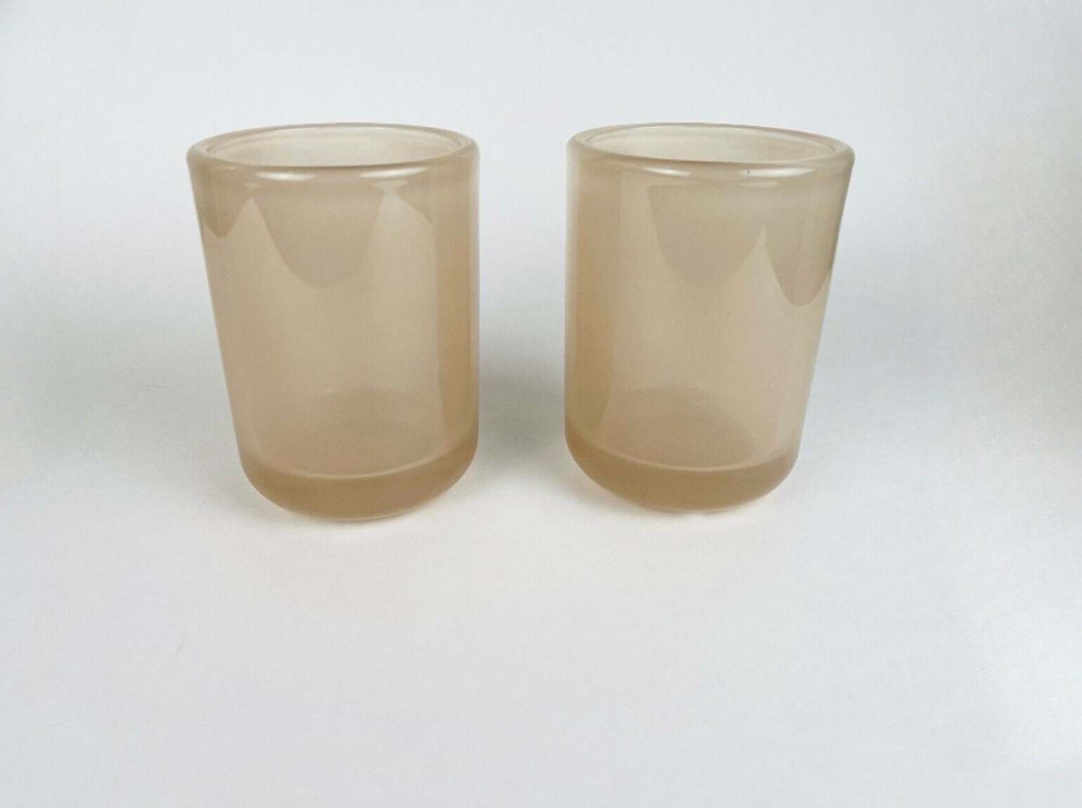 Blush Cream Color Votive Candle Holders Set of 2 4.5 Inch Kirkland EUC
