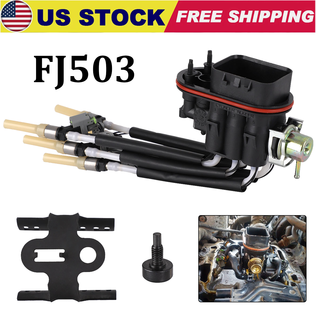 Spider Fuel Injectors 6 Cylinder For1996-2005 Chevy GMC Blazer V6 4.3L FJ503