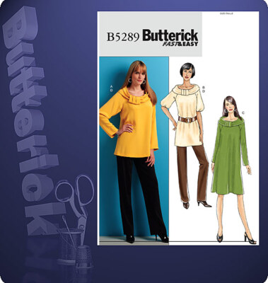    5289 MUSTER BUTTERICK CREATIONS TUNIKA KLEID HOSE FLIESSEND 36 BIS 52