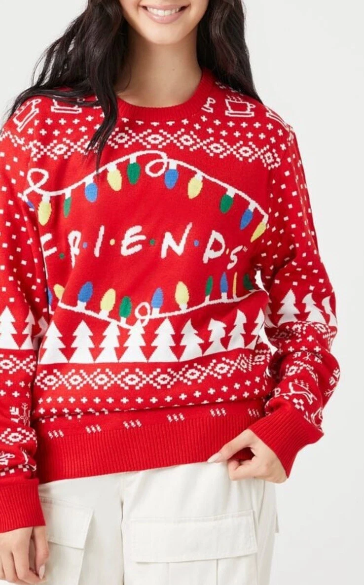 NWT Friends Tv Show Red Ugly Christmas Sweater Size S