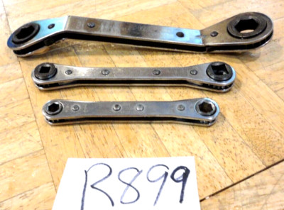 MATCO TOOLS 3 PIECE SAE. METRIC RATCHETING BOX END WRENCHES 6 PT ...