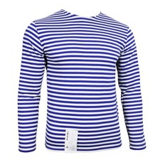 Genuine Russian Paratrooper Telnyashka - 100% Cotton Striped Army Long Sleeved