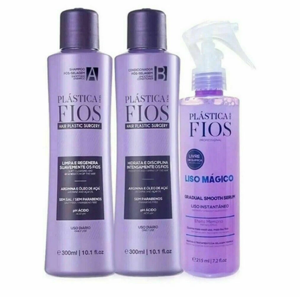 Cadiveu Plastica Dos Fios Kit Home Care Maintenance Pos Selagem Hair Treatment - Image 4 of 4