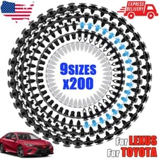 200x For TOYOTA Bumper Underbody Retainer Push Rivets Bonnet Inner Grommet Clips
