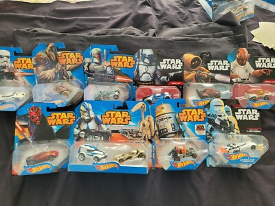 Star Wars Hot Wheels Lot: Ackbar, Boba, Jango, Fett, Maul, Jawa, Chopper & MORE!