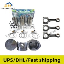 Rebuild Kit+3pcs Connecting Rod For Yanmar 3tne72 Engine Af116 Tractor