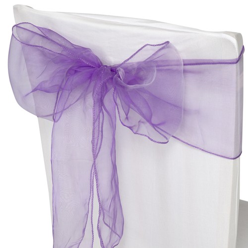 Silla de organza de boda fajas ancho lazo completo para decoración de fiesta 1x-100x - Imagen 244 de 391