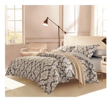 Medallion 3pc 100% Cotton Bedding Set: 1 Duvet Cover 2 Pillow Shams  Queen/King