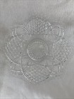Vintage 10” Clear Diamond Serving Glass Dish Candy, Condiments, Trinkets — photo 1