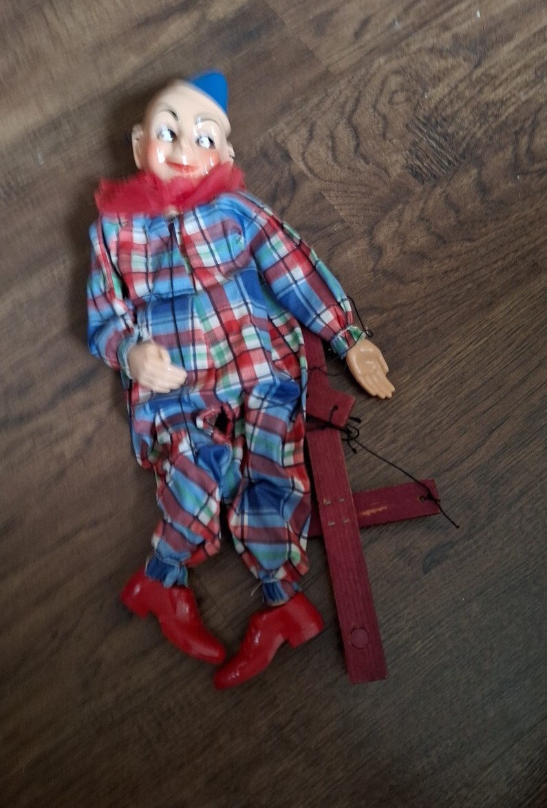 Vintage Marionette Bimbo the clown in box #802 Box In Fair