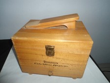 VTG.RONSON ROTO SHINE MAGNETIC SHOE SHINE BOX,DOVE TAILED,FULL,GOOD USED COND'T
