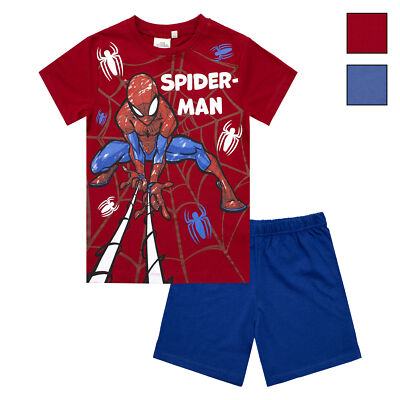 #ad #ad Pigiama bambino Marvel Spiderman t shirt e pantalone corto estivo in cotone 6781 EUR 25.99