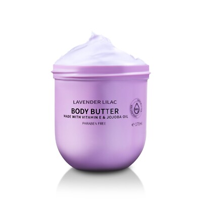 LOVERY Lavender Lilac Whipped Body Butter - 2-Pack Ultra-Hydrating Shea Butter